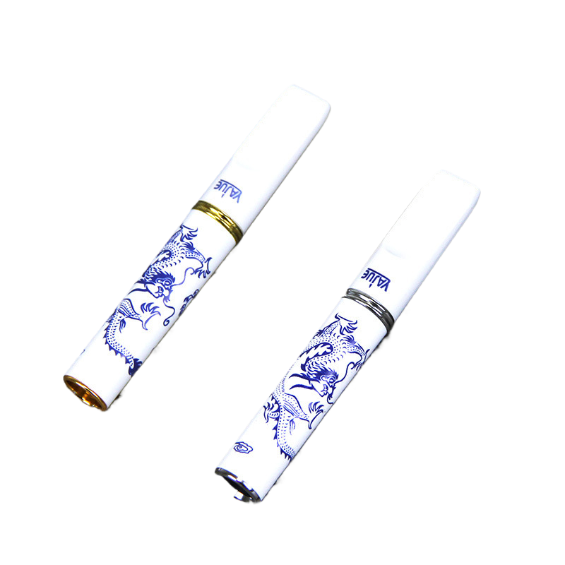 Blue and flower cigarette holder filter