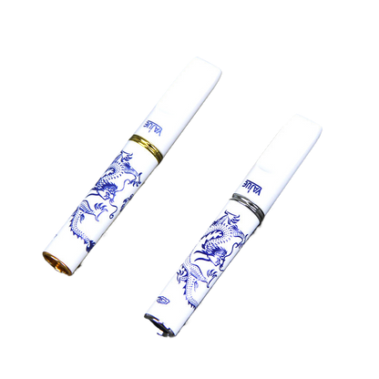 Blue and flower cigarette holder filter