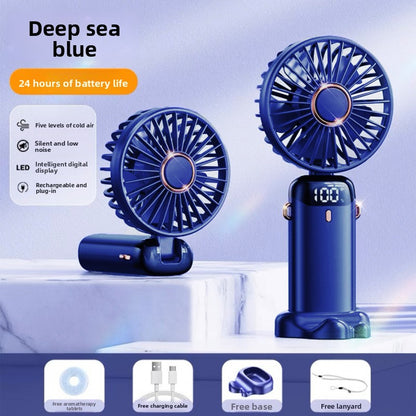 Mini portable foldable rechargeable fan