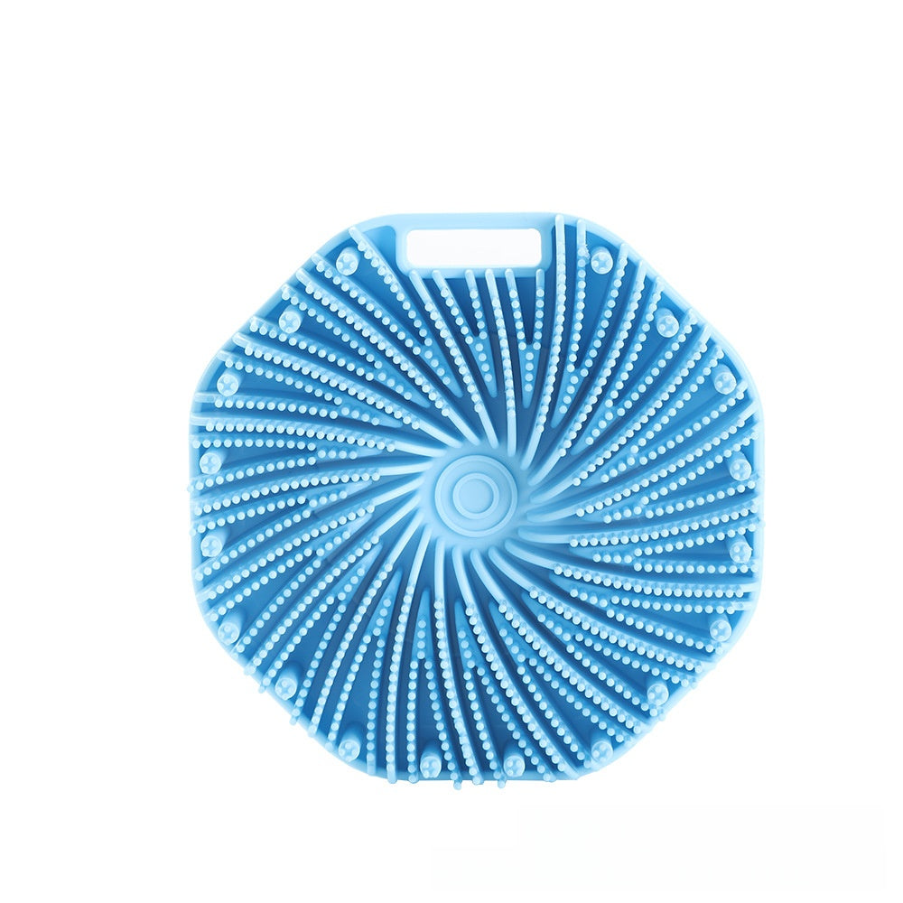Silicone Hexagonal Bath Brush with Hanging Hook