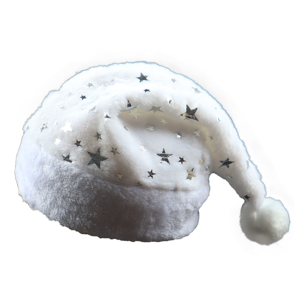 Plush Christmas Hat with Foil Print