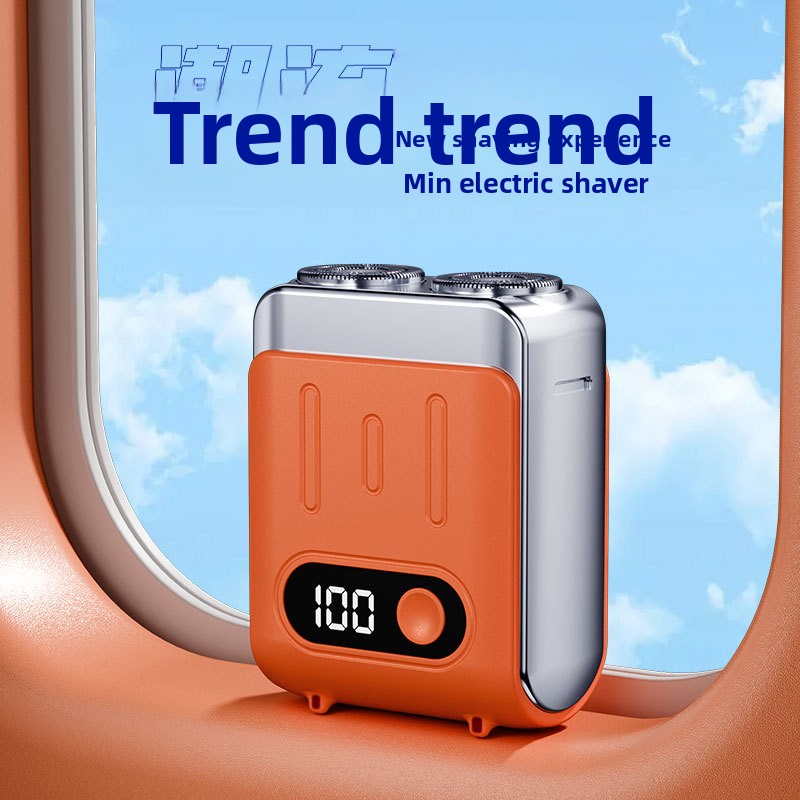 Portable Electric Shaver with Magnetic Charging
