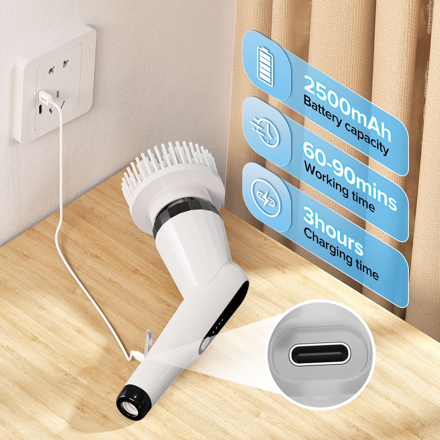 Multifunctional Wireless Electric Cleaning Brush