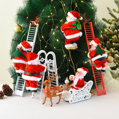 Christmas Decoration Electric Ladder Santa