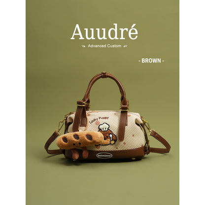 Retro Color-Block Pillow Handbag