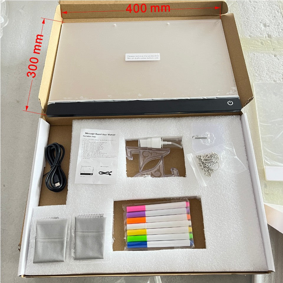 Erasable DIY children's light-up drawing board night light