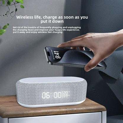 Bluetooth Wireless Charger with Clock and Alarm