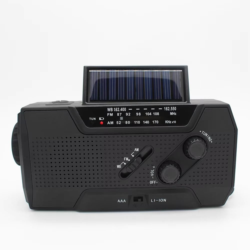 Emergency radio hand-crank charging