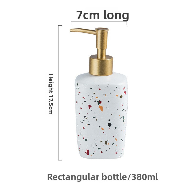 Ceramic terrazzo pattern bathroom bottle
