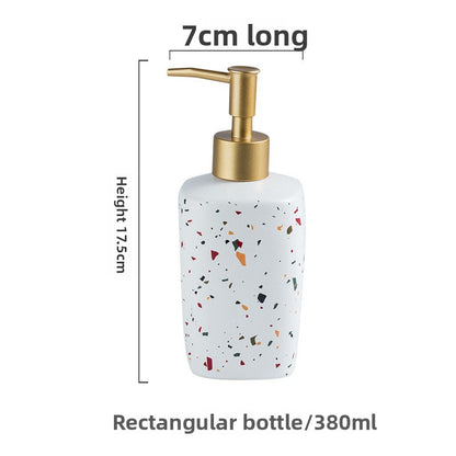 Ceramic terrazzo pattern bathroom bottle