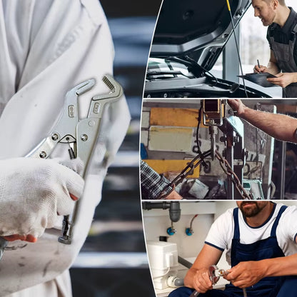 Multifunctional Locking Welding Tool Clamping Pliers Heavy Duty Self-Tightening Pliers Parrot Nose Locking Pliers with Saw-Teeth