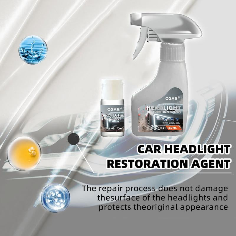 OGAS Headlight Restoration Kit – Guaranteed to Last as Long as You Own Your Vehicle – Brings Headlights Back to like New Condition - No Power Tools Required