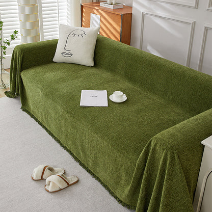 Solid Color Chenille Sofa Towel