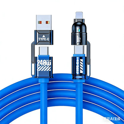 240W Four-in-One Fast Charging Cable for Phones