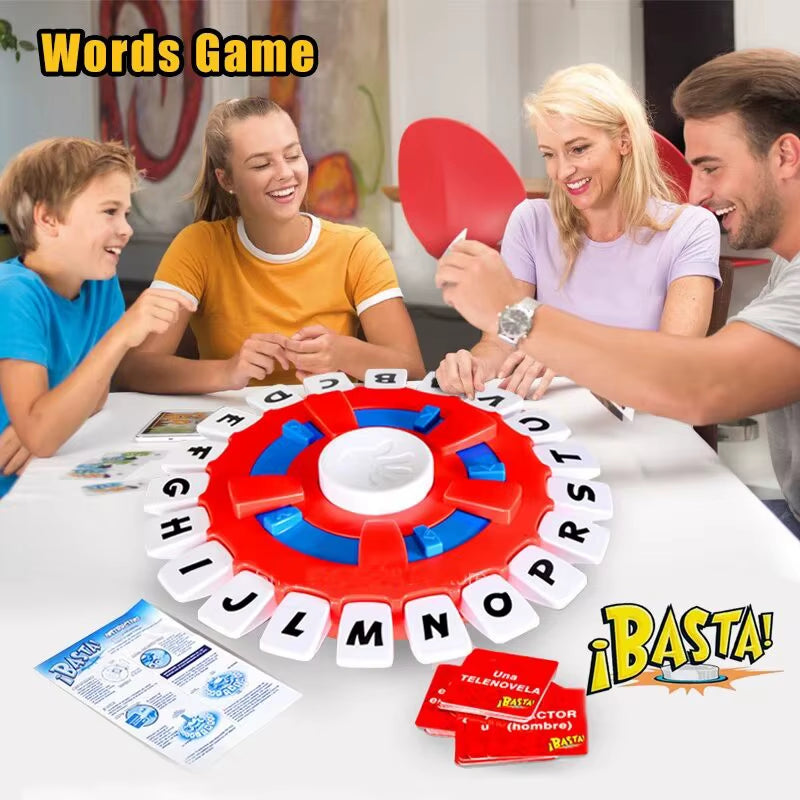 Basta Spanish Word Board Game Fast Paced Letter Vocabulary Game for Family Game Nights, Classroom Learning​