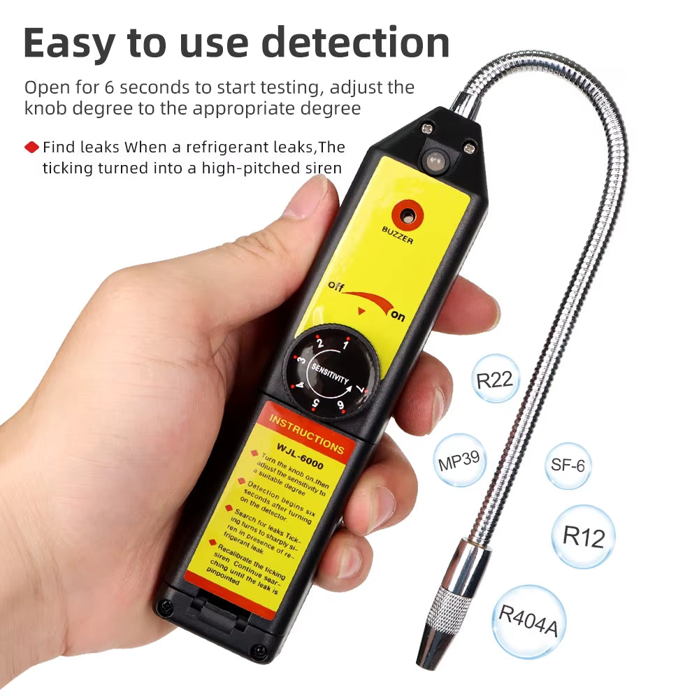 Smart Leak Detector Freon CFC HFC Halogen Gas Refrigerant Gas Analyzer Air Monitor Conditioning R22A R134A Gas Meter