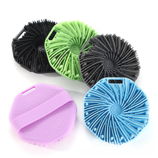 Silicone Hexagonal Bath Brush with Hanging Hook