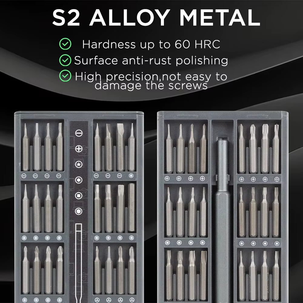 25/63 in 1 Magnetic Precision Screwdriver Set Mini Tools Kit for Mobile Phone PC Repair Professional Hardware with Torx Hex Bits