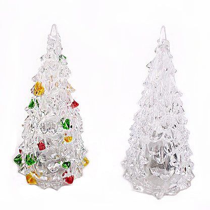 LED Acrylic Colorful Christmas Tree Night Light