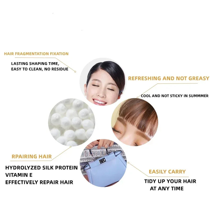 Hair Wax Stick Long Lasting Waterproof Portable Finishing Broken Hair Stick Hair Styling Tool