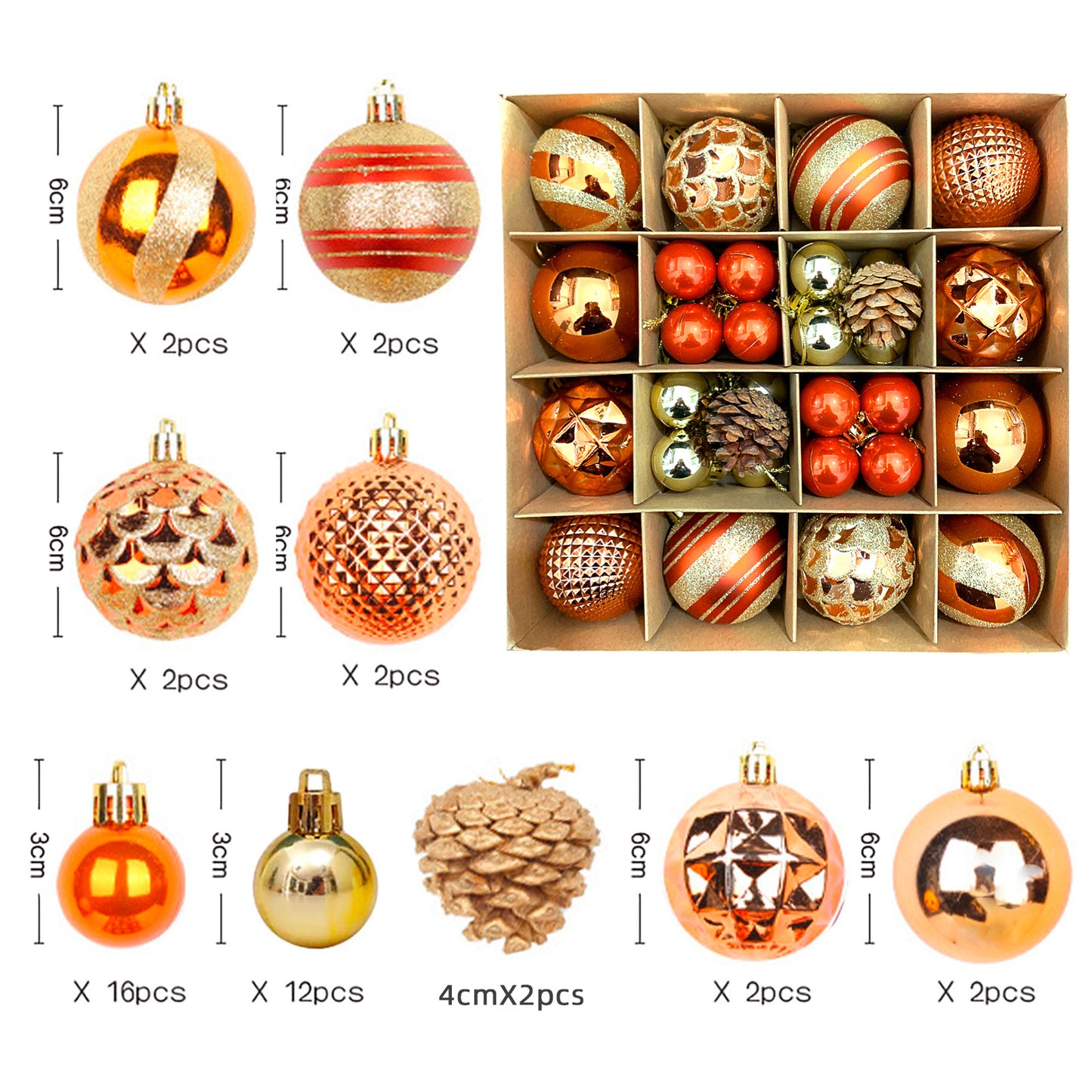 Spherical Christmas decorations Christmas tree