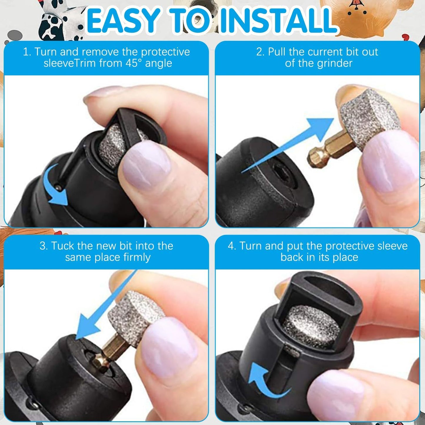 Pet nail grinder