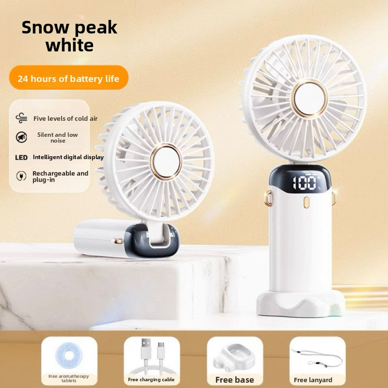 Mini portable foldable rechargeable fan