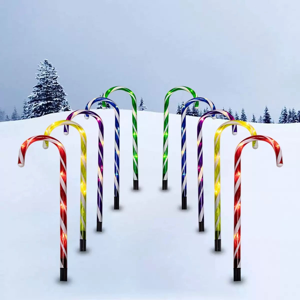 Sleep Bluetooth Cane Christmas Lights for Garden Decoration