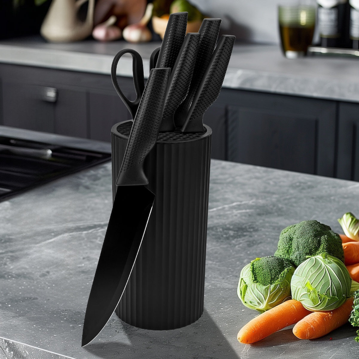 Kitchen household knife set of seven