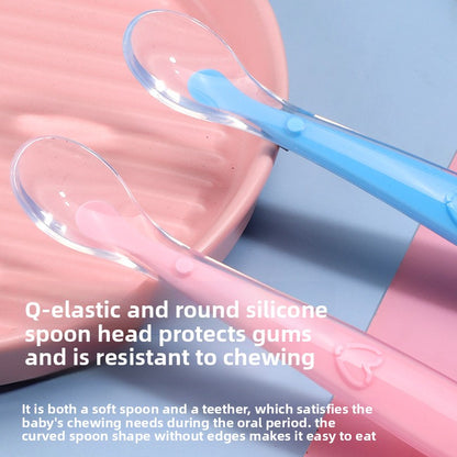 ?MOQ?5?Baby silicone spoon