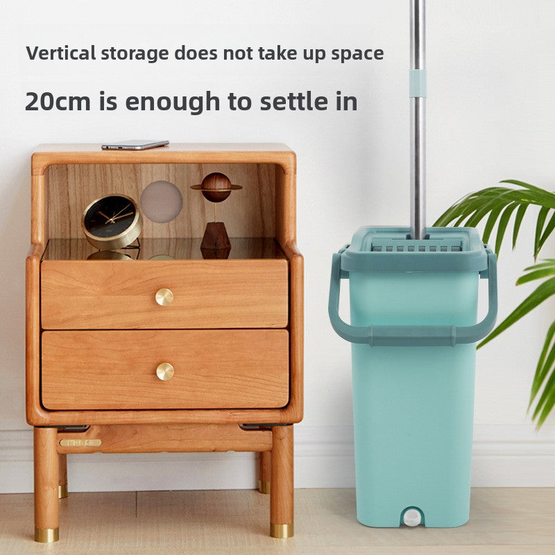 Scraper-Free Flat Mop with Bucket