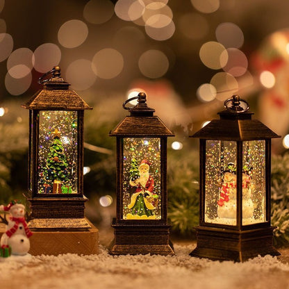 Christmas Decorative Night Light with Water Snow Effect