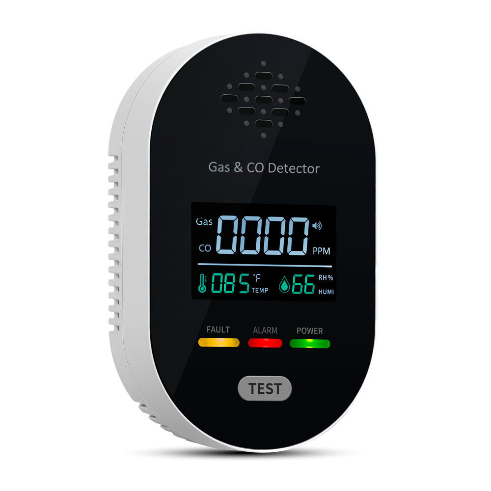 Four-in-One Gas Leak and Carbon Monoxide Detector with Temperature Humidity Alarm