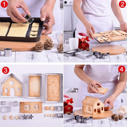Christmas Stainless Steel Cookie Molds 10-Piece Set
