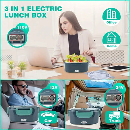 Multi-functional vehicle-mounted electric heating lunch box