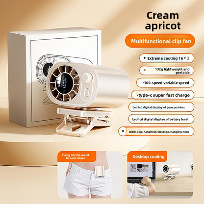 USB Rechargeable Car Cooling Fan with Adjustable Clip