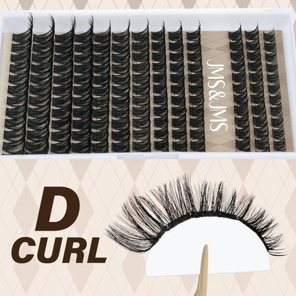 JMS&JMS Miss Bella Kit L 8-18Mm Volume D-Curl Eyelash Cluster DIY Summer Lash Extensions at Home Makeup Cosmetic Cat Eye #Tiktokshopbacktoschool