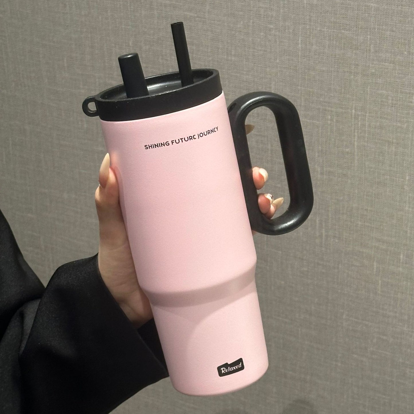 Stainless Steel Insulated Water Cup with Straw and Handle