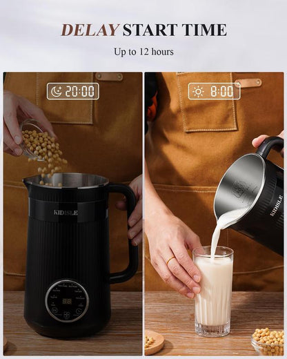 8-In-1 Multifunctional Automatic Nut Milk Machine&Coffee Maker, 32Oz Auto Self-Cleaning, Delay Start, Keep Warm, Boil Water – Stainless Steel, Christmas Gifts