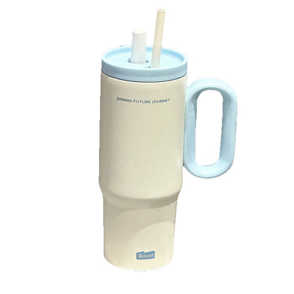 Stainless Steel Insulated Water Cup with Straw and Handle