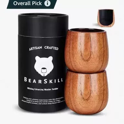 Carbonized wild jujube wood cup