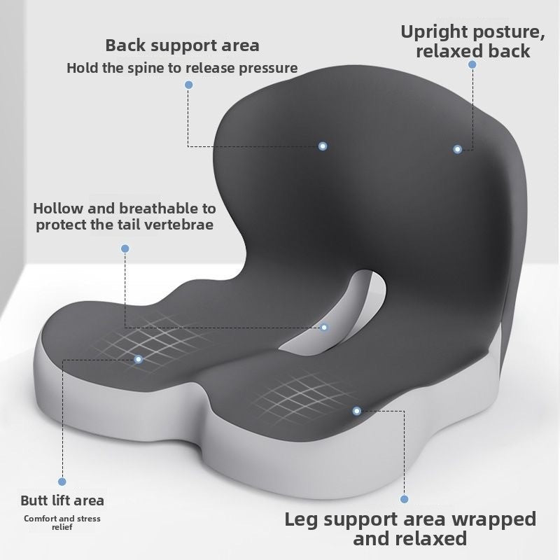 Memory foam one-piece seat cushion