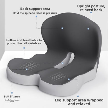 Memory foam one-piece seat cushion