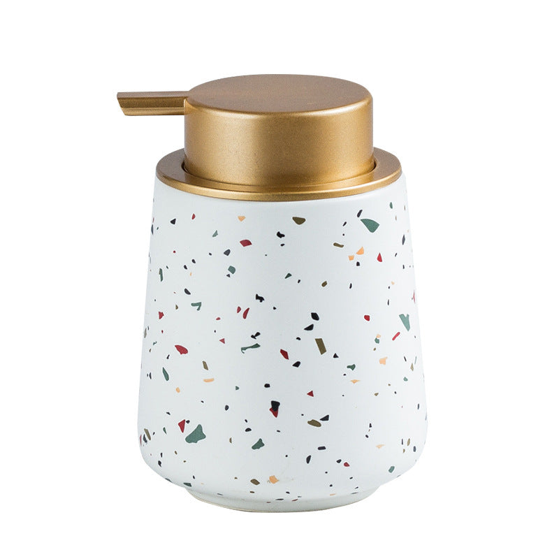 Ceramic terrazzo pattern bathroom bottle