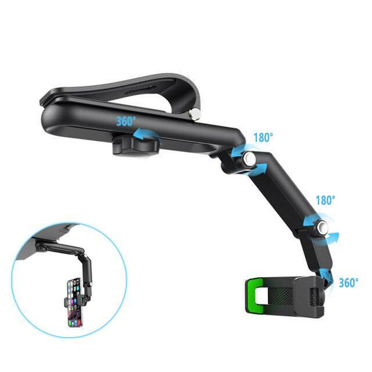New 1080° Multi-Function Sun Visor Universal 360 Degree Rotating Phone Holder Suitable for Any Scene Car Holder - Rotatable and Retractable