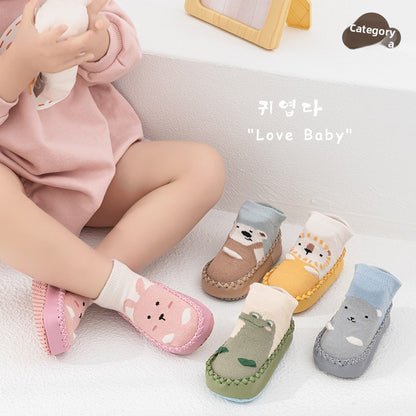 Baby Non-Slip Leather Bottom Ankle Socks