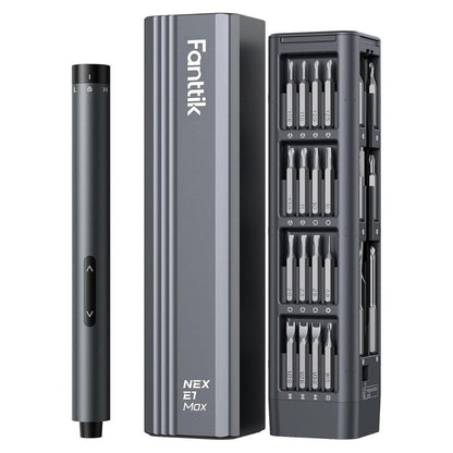 Fanttik E1 MAX 3.7V Mini Electric Screwdriver 50-In-1 Magnetic Bits 5/32''Hex Magnetic Storage, Repair Tool Set for Phone Camera Laptop - Hardware Cordless