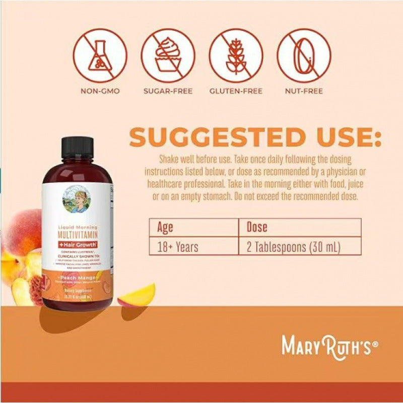 Multivitamin Hair Growth Peach Mango Liquid Drops