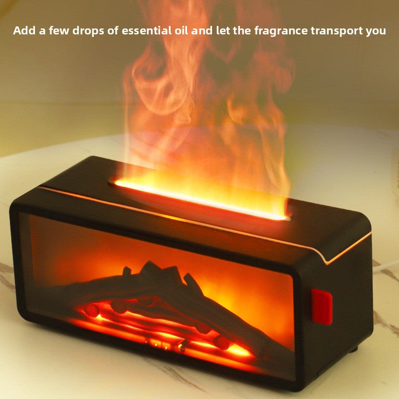 Flame effect electric fireplace essential oil diffuser
