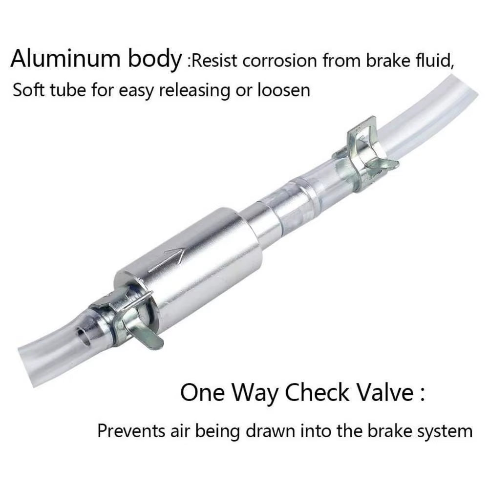 Professional Brake Bleeder Kit with One Way Check Valve Manual Vacuum Pump Hose for Brake Clutch Fluid Bleeding on Motorcycle